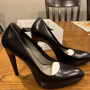 Costume National black leather heels